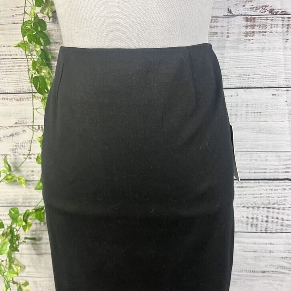 Dalia Collection Skirt size 6 Black Pencil Ponte Knit Knee Stretch Career Casual - Picture 5 of 9